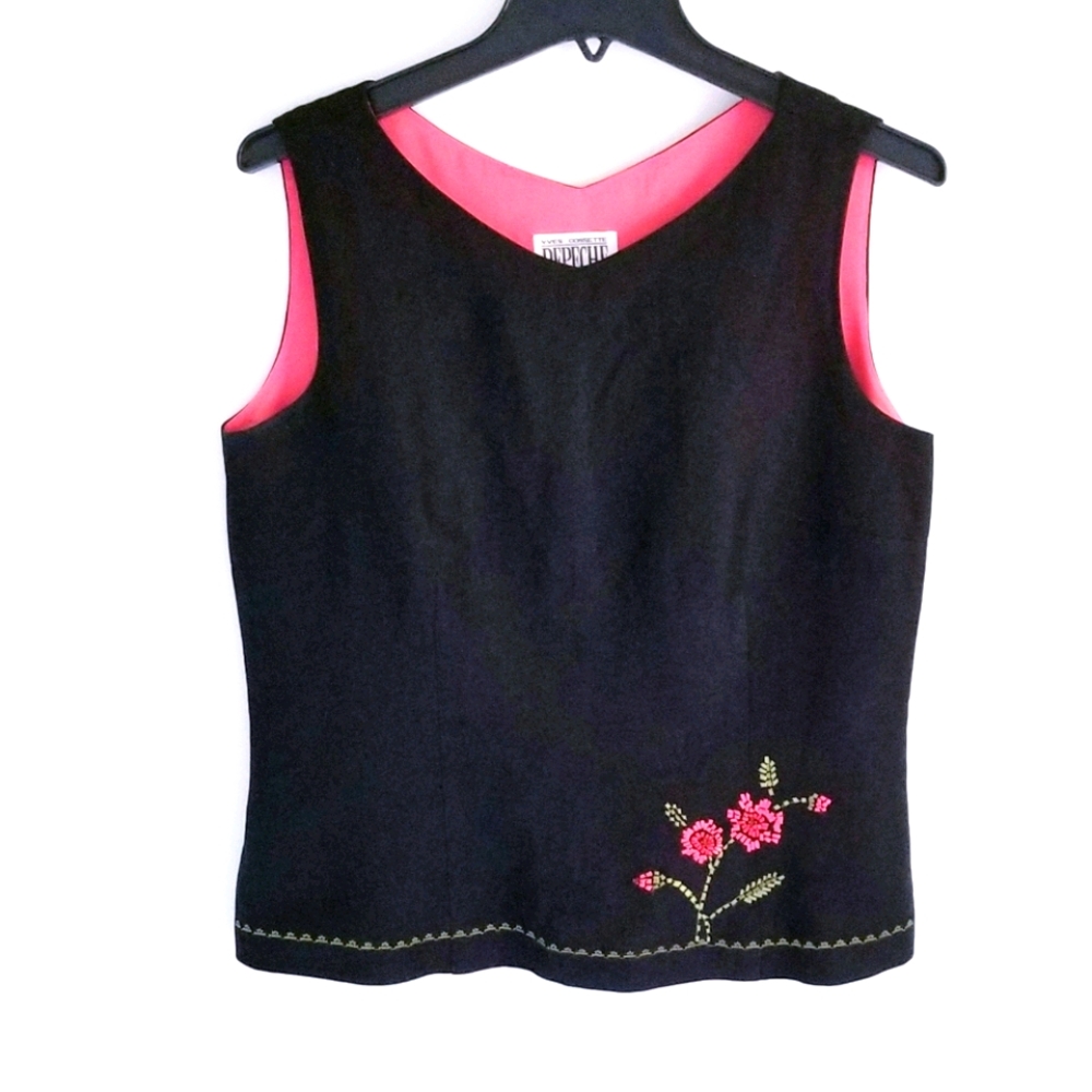 Yves Cossette Depeche Mode black linen tank top 10